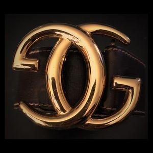 Vintage Authentic Gucci Belt- Brown Leather